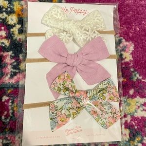 NWT Little Poppy Co. nylon stretchy headband bows